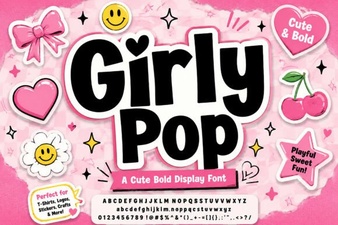 Creative Girly Pop Font Projects & Styles