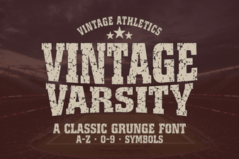 Unlock Retro Designs with Vintage Varsity Fonts