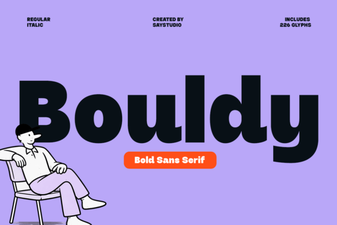 Bouldy Font: Creative Display for Modern Designs